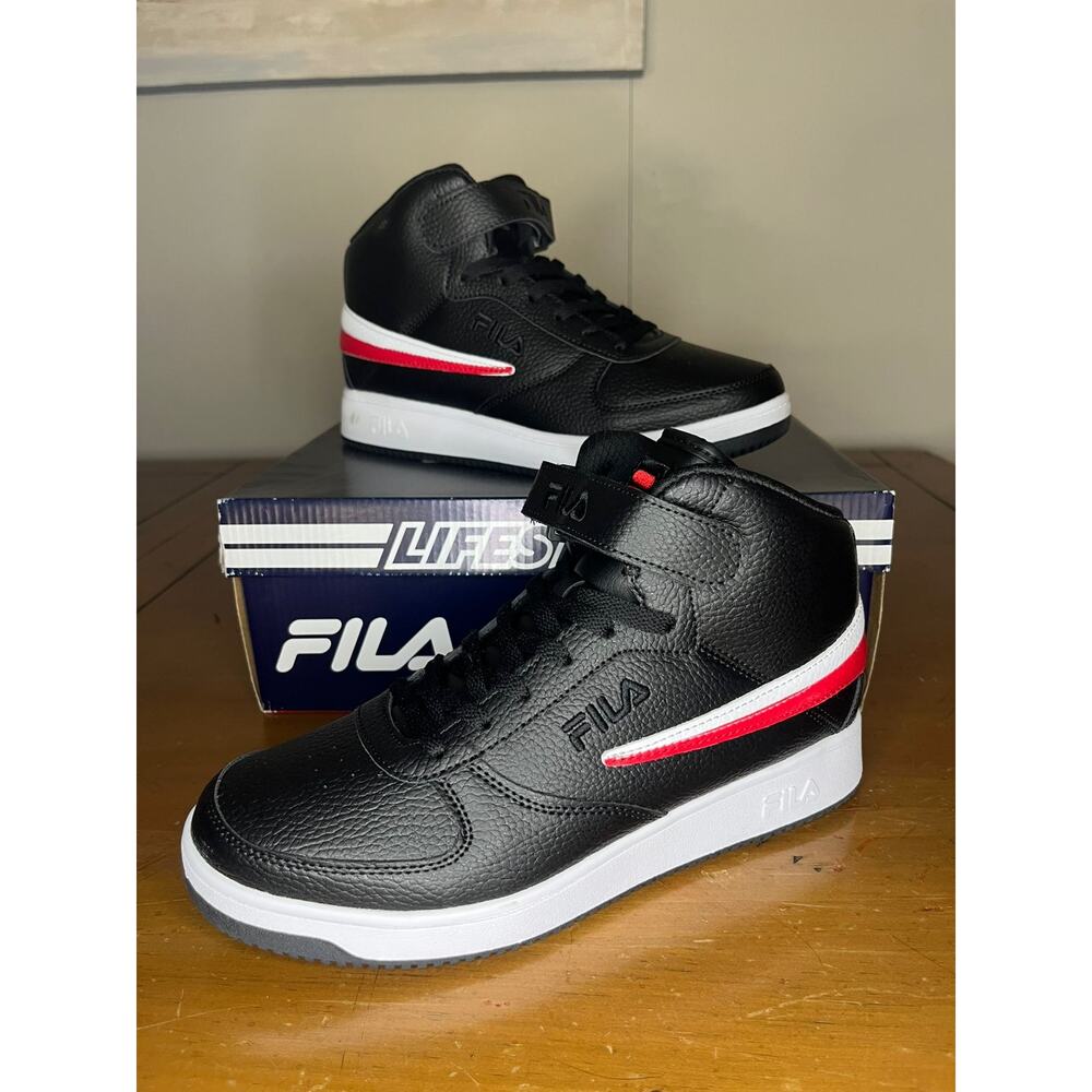 FILA A-High "Black/Red/White" sneakers BRAND NEW WITH BOX